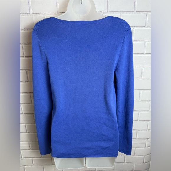 Talbots Royal Blue Cotton Blend Sweater/size S - Picture 10 of 11